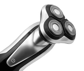 Electric shaver on a white