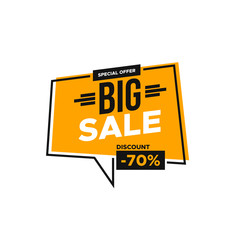 Big sale with discount offer label tag banner template vector design. Social media promotion element design.