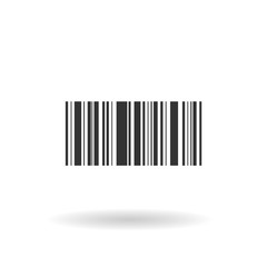 Realistic bar code icon. A modern simple flat barcode. Marketing, the concept of the Internet. Fashionable vector sign of a market trademark for website design, mobile application. Bar code logo eps 1