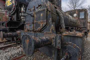 Fototapeta na wymiar dampflokomotive detailansicht