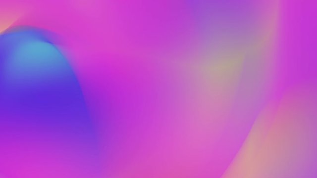 Looped animation. Abstract colorful wavy background in bright violet, blue, yellow and geen colors. Modern colorful wallpaper. 3d rendering.