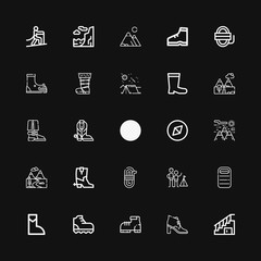 Editable 25 climbing icons for web and mobile