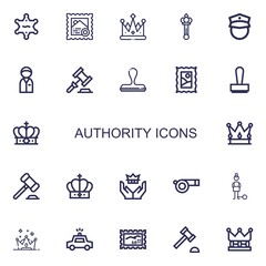 Editable 22 authority icons for web and mobile