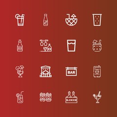 Editable 16 cognac icons for web and mobile