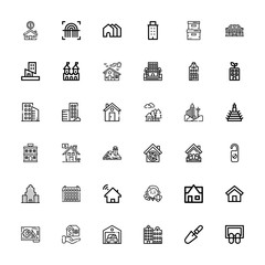 Editable 36 real icons for web and mobile
