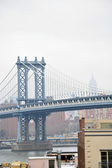 Fototapeta premium Williamsburg Bridge New York nahe Brooklyn Bridge