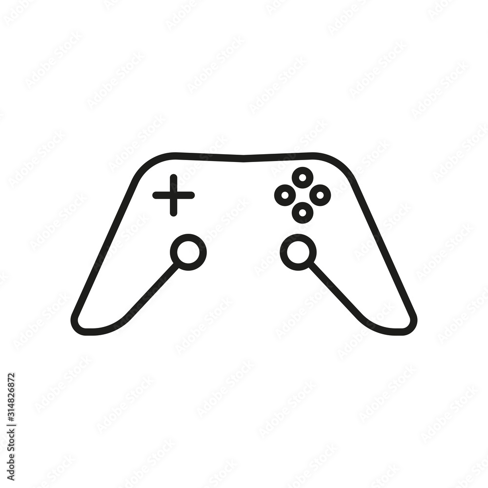 Poster joystick game controller icon. design template vector