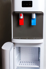 new water dispenser with red and blue taps