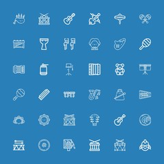 Editable 36 drum icons for web and mobile