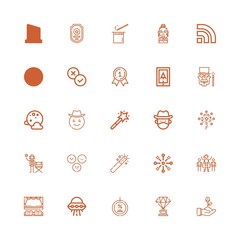 Editable 25 star icons for web and mobile
