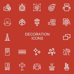 Editable 22 decoration icons for web and mobile