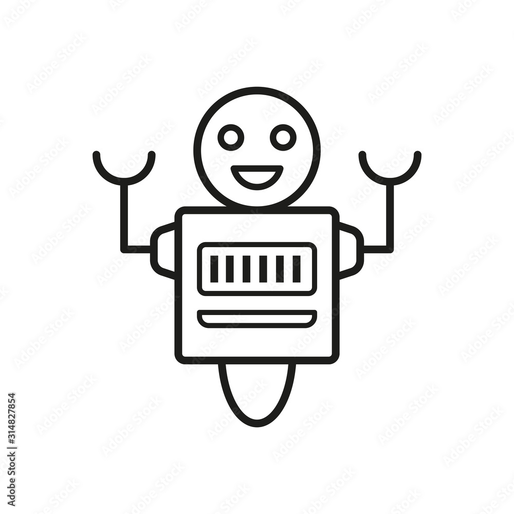 Poster robot icon. design template vector