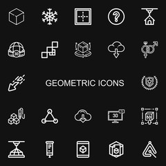 Editable 22 geometric icons for web and mobile