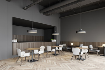 Gray Industrial style pub corner