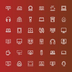 Editable 36 portable icons for web and mobile