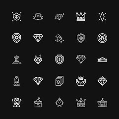 Editable 25 royal icons for web and mobile
