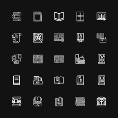 Editable 25 novel icons for web and mobile