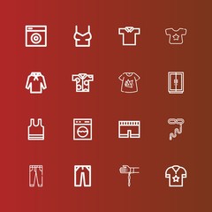 Editable 16 shirt icons for web and mobile