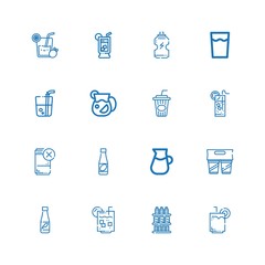 Editable 16 lemonade icons for web and mobile