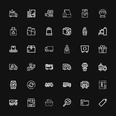 Editable 36 package icons for web and mobile