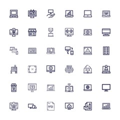 Editable 36 responsive icons for web and mobile