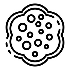 Obraz premium Snack cookie icon. Outline snack cookie vector icon for web design isolated on white background