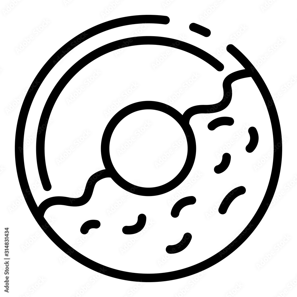 Poster donut icon. outline donut vector icon for web design isolated on white background