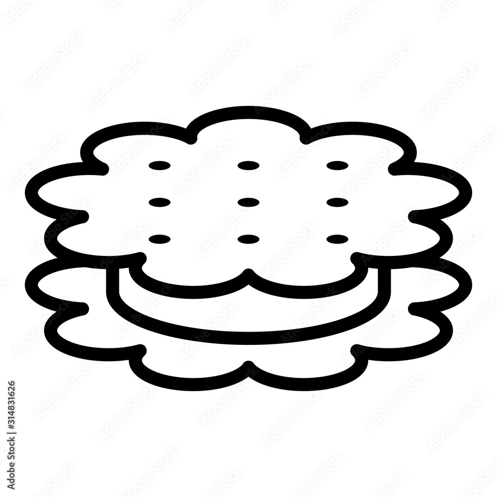 Aufkleber candy cookie icon. outline candy cookie vector icon for web design isolated on white background