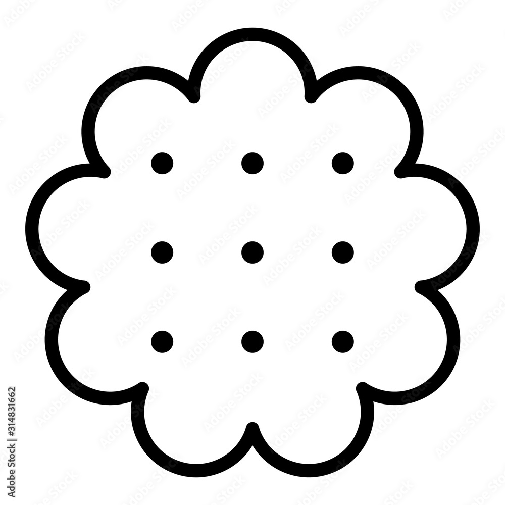 Poster peanut cookie icon. outline peanut cookie vector icon for web design isolated on white background