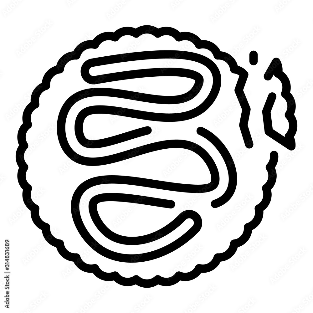 Poster cream cookie icon. outline cream cookie vector icon for web design isolated on white background