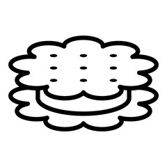 Candy cookie icon. Outline candy cookie vector icon for web design isolated on white background