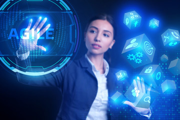 Business, Technology, Internet and network concept. Agile Software Development