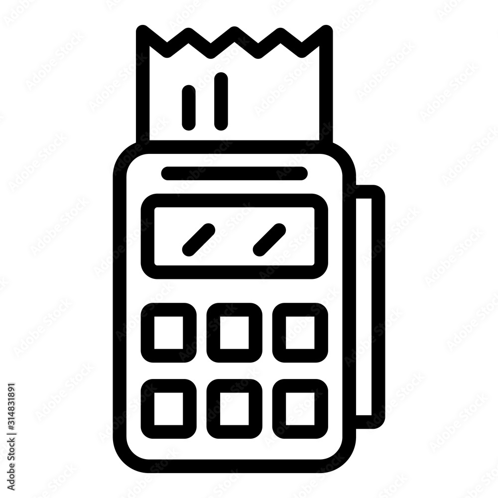 Poster pos terminal icon. outline pos terminal vector icon for web design isolated on white background