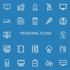 Editable 22 personal icons for web and mobile