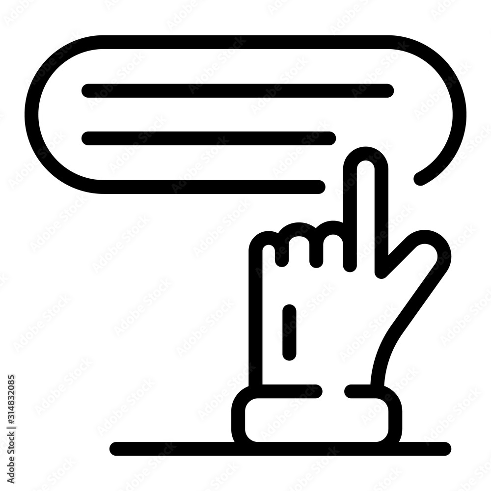 Aufkleber atm touch screen icon. outline atm touch screen vector icon for web design isolated on white backgro
