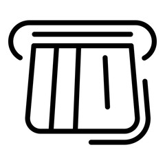 Credit card icon. Outline credit card vector icon for web design isolated on white background