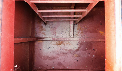 The texture is metallic. Industrial background from an old rusty metal. Textured metal background with rust and cracks.