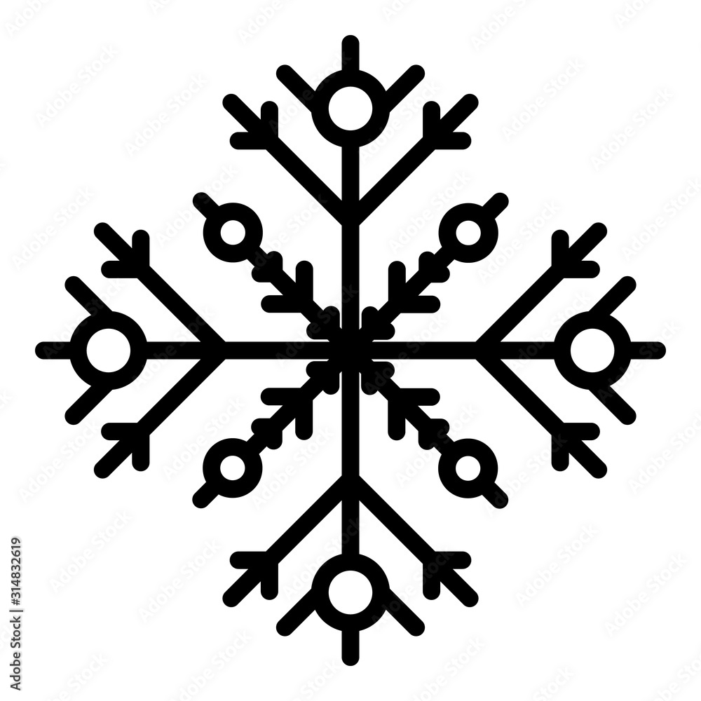 Poster falling snowflake icon. outline falling snowflake vector icon for web design isolated on white backg