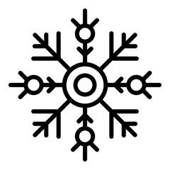 Obraz premium Celebration snowflake icon. Outline celebration snowflake vector icon for web design isolated on white background