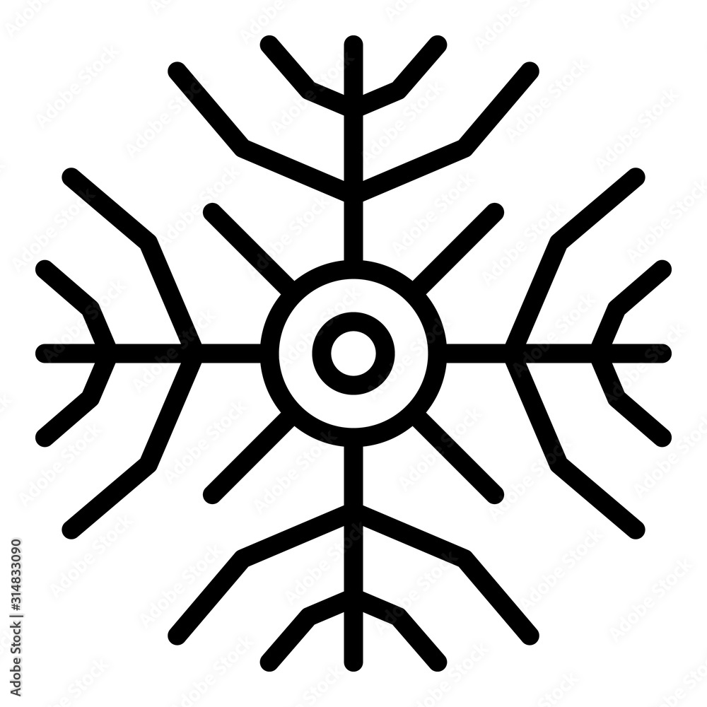 Poster sky snowflake icon. outline sky snowflake vector icon for web design isolated on white background