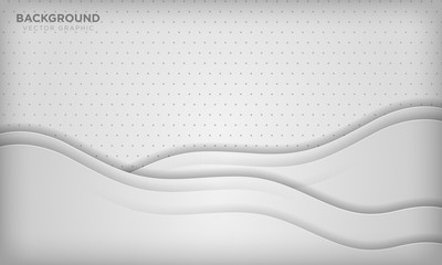 Modern white abstract wave background. Vector illustration.