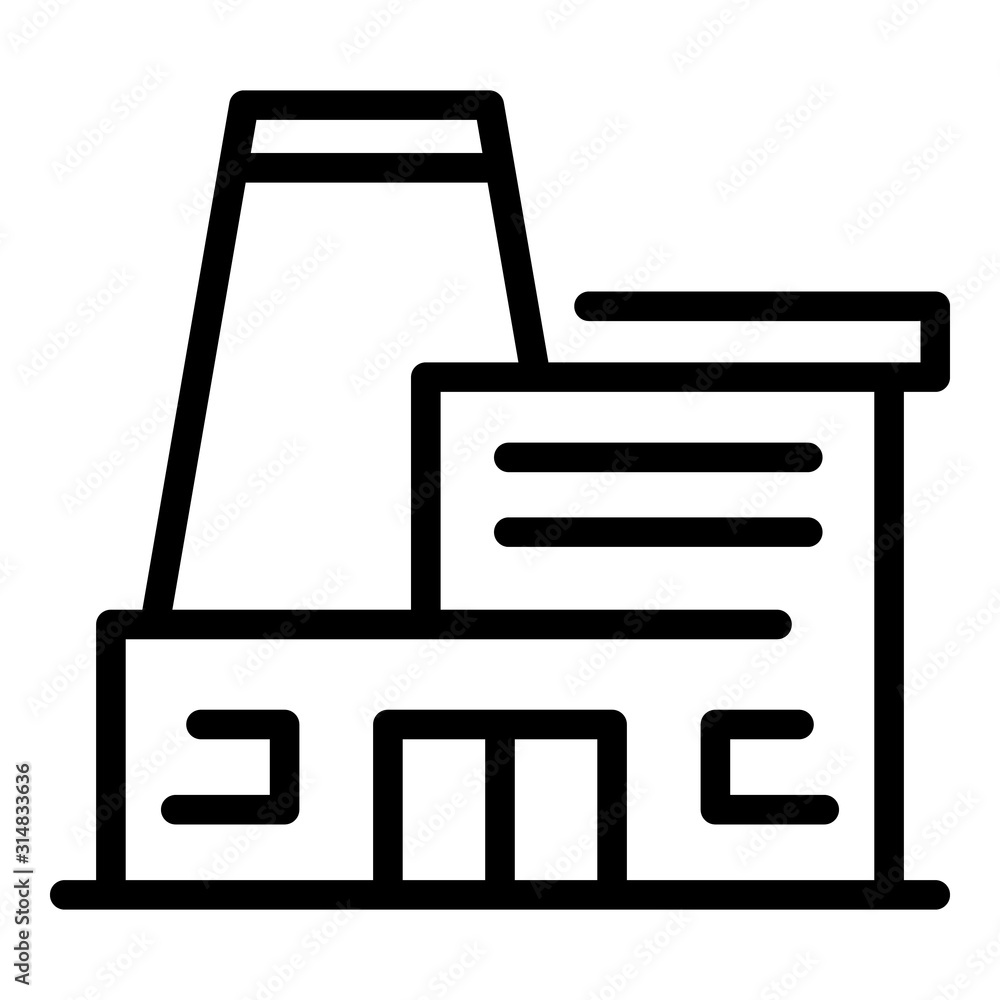 Poster biohazard factory icon. outline biohazard factory vector icon for web design isolated on white backg