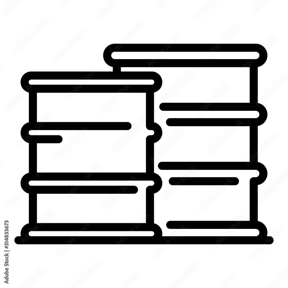 Poster biohazard stack barrels icon. outline biohazard stack barrels vector icon for web design isolated on