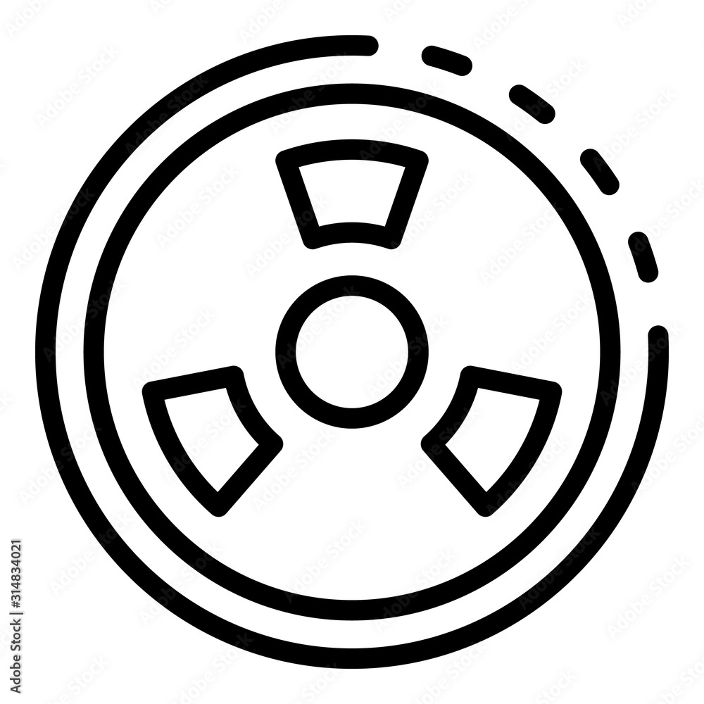 Poster radiation circle icon. outline radiation circle vector icon for web design isolated on white backgro