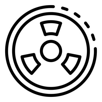 recommend clip art: Radiation circle icon. Outline radiation circle vector icon for web design isolated on white background