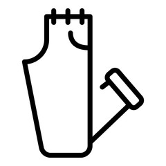 Jeans clothes icon. Outline jeans clothes vector icon for web design isolated on white background