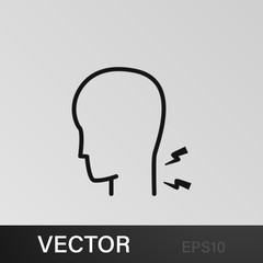 back pain icon. Element of human body pain for mobile concept and web apps illustration. Thin line icon for website design and development, app development