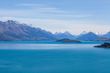 Naklejka premium ゆっくりとしたライフスタイル ワナカ テカポ クイーンズ タウン