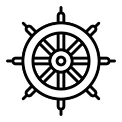 Obraz premium Rural water mill icon. Outline rural water mill vector icon for web design isolated on white background