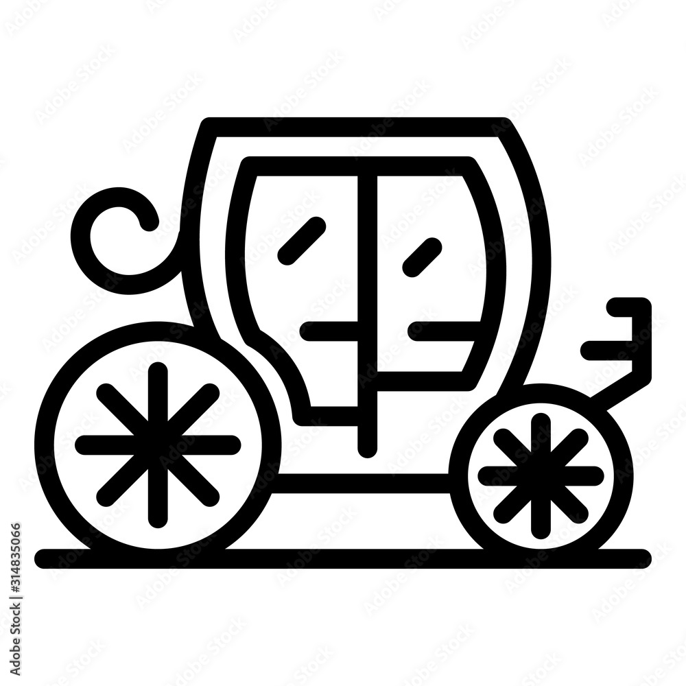Poster royal carriage icon. outline royal carriage vector icon for web design isolated on white background